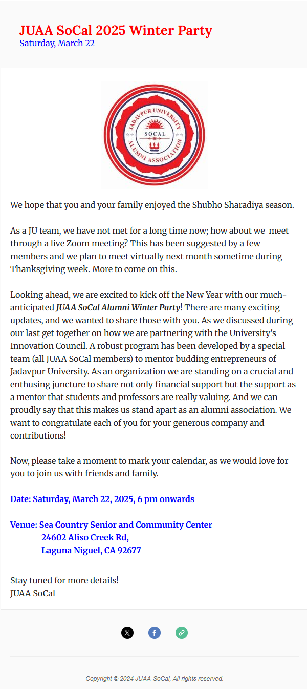 Meeting updates from JU team