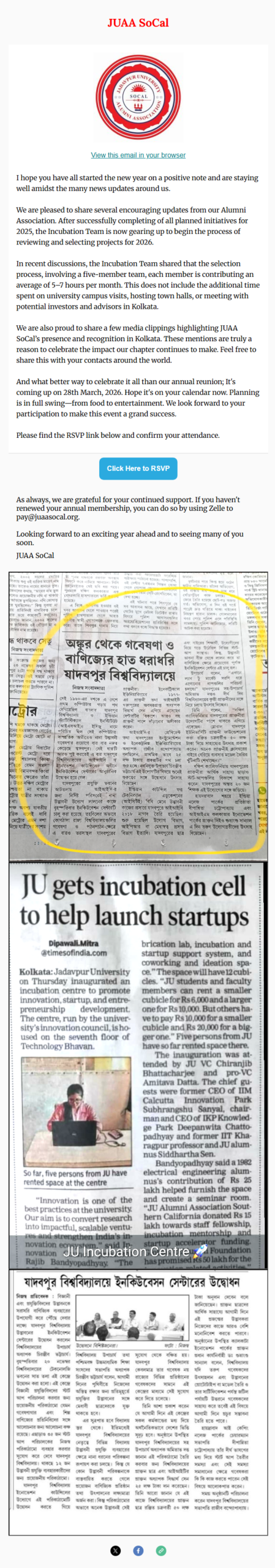 JUAASoCal Monthly Update - February 2026