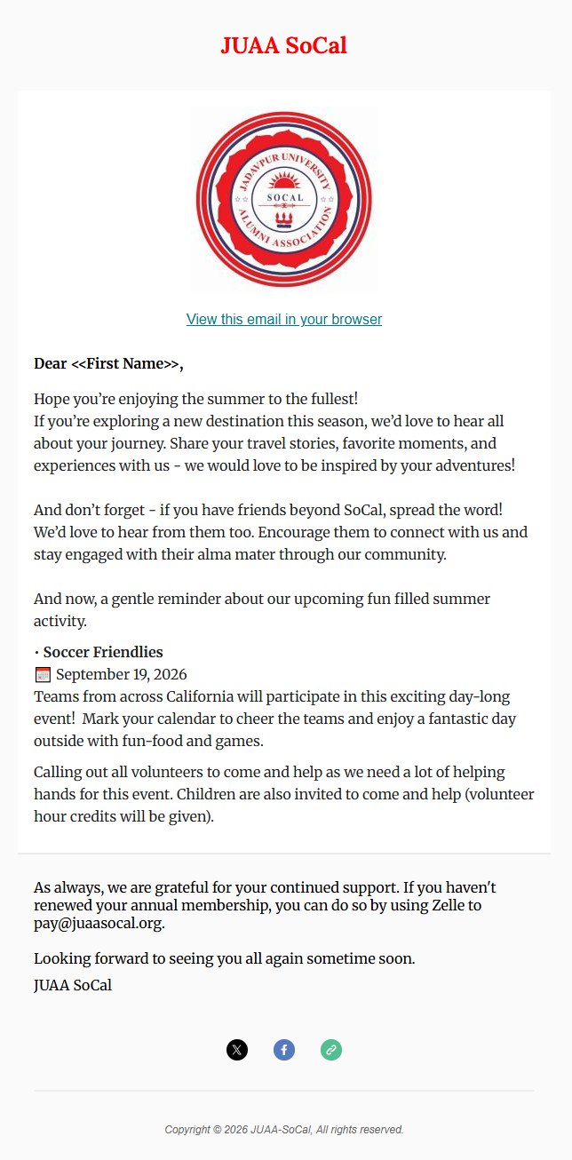 06/10/2026 - JUAA SoCal Monthly Update - June 2026