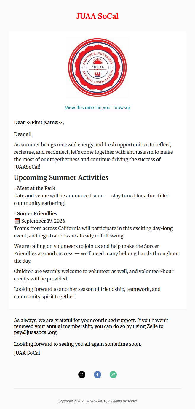 05/12/2026 - JUAA SoCal Monthly Update - May 2026